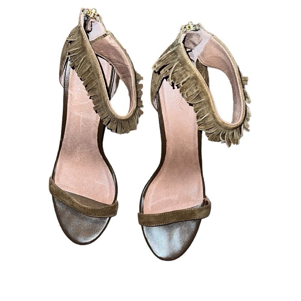 Joie Brown Suede Heel Sandals Size 8.5